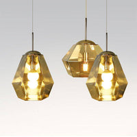 Suspension LED en verre coloré : Diamants Design