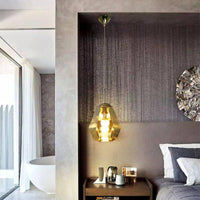 Suspension LED en verre coloré : Diamants Design