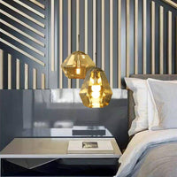 Suspension LED en verre coloré : Diamants Design