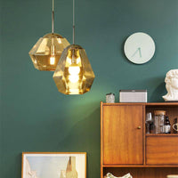 Suspension LED en verre coloré : Diamants Design