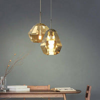 Suspension LED en verre coloré : Diamants Design
