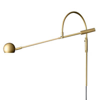 Applique murale LED dorée Shake