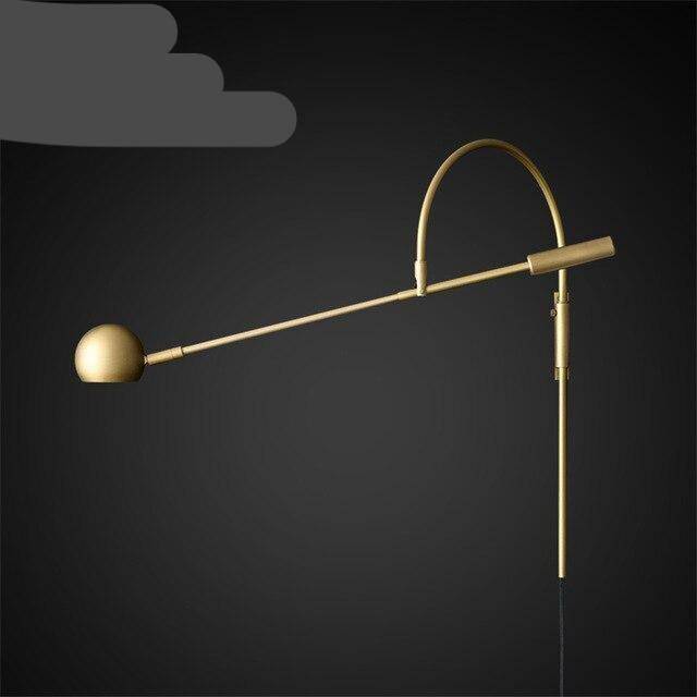 Applique murale LED dorée Shake
