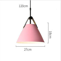 Suspension Conique Colorée avec Anse en Tissu