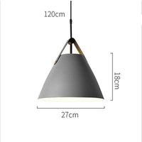Suspension Conique Colorée avec Anse en Tissu