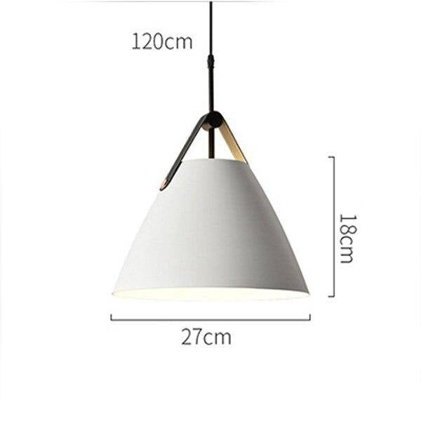 Suspension Conique Colorée avec Anse en Tissu