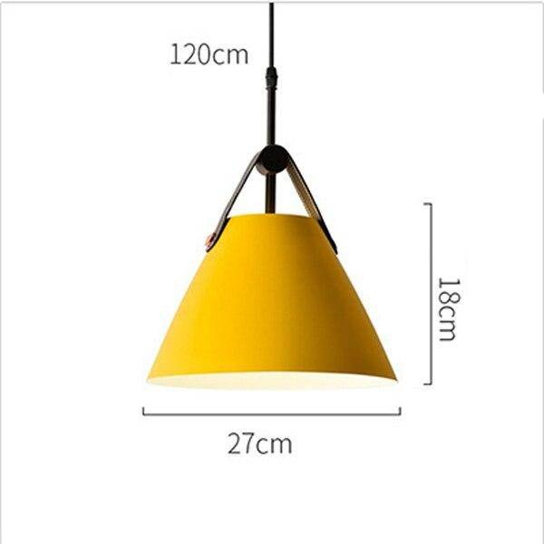 Suspension Conique Colorée avec Anse en Tissu