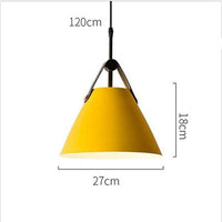 Suspension Conique Colorée avec Anse en Tissu