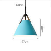 Suspension Conique Colorée avec Anse en Tissu
