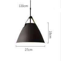 Suspension Conique Colorée avec Anse en Tissu