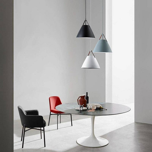 Suspension Conique Colorée avec Anse en Tissu