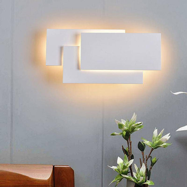 Applique murale LED en aluminium Painted rectangles