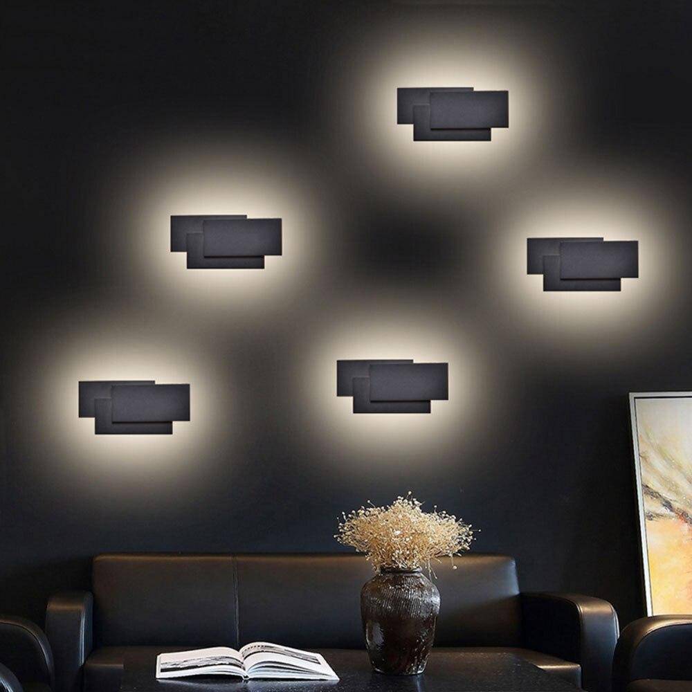 Applique murale LED en aluminium Painted rectangles