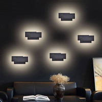 Applique murale LED en aluminium Painted rectangles