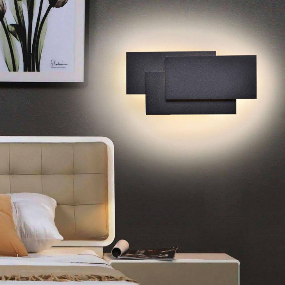 Applique murale LED en aluminium Painted rectangles