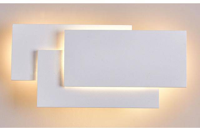 Applique murale LED en aluminium Painted rectangles