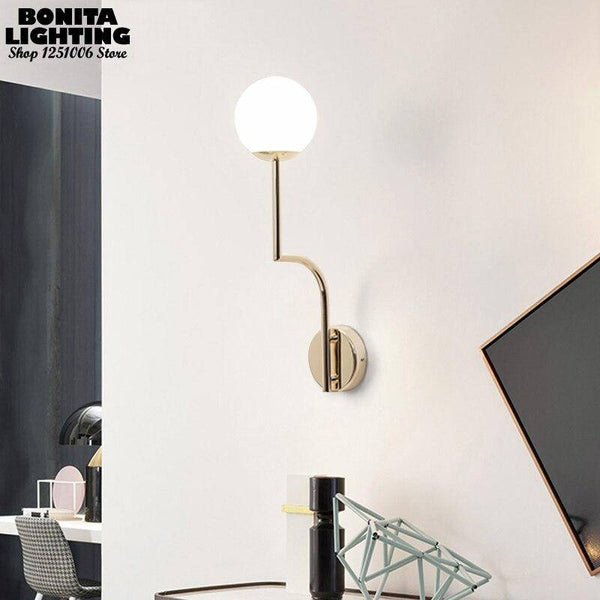 Applique murale LED dorée Rétro-Chic