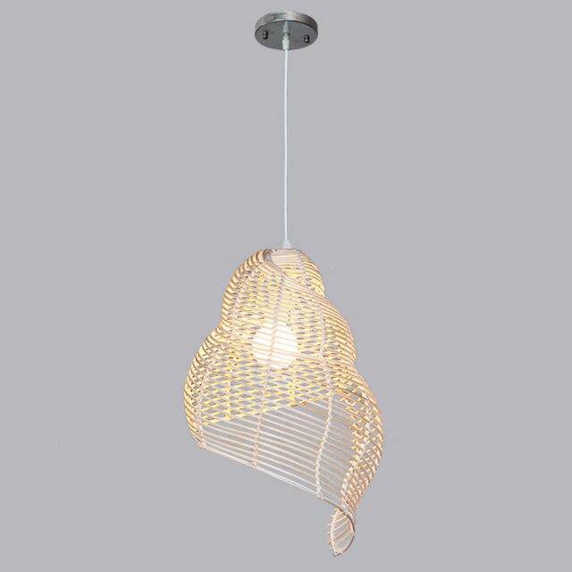 Suspension Spirale Coquillage Bois Pastoral.