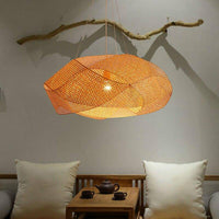 Lustre nuage en bambou Tatami - Design entrelacé