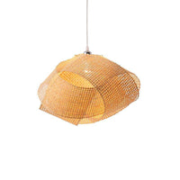 Lustre nuage en bambou Tatami - Design entrelacé