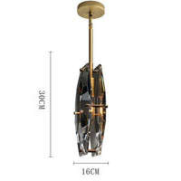 Suspension Luxury en verre fumé cristal à LED