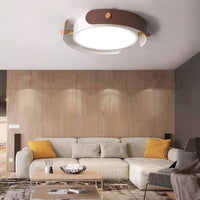 Plafonnier LED Round Metal Wood