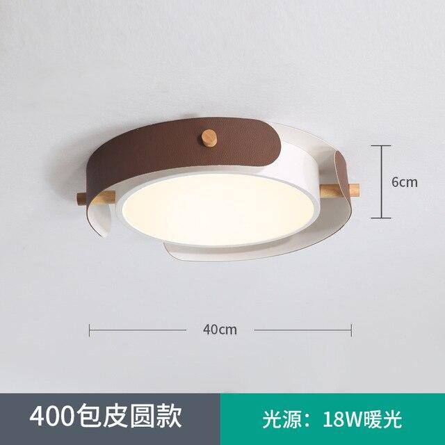 Plafonnier LED Round Metal Wood