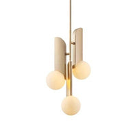 Suspension design LED doré "Brass Boules"