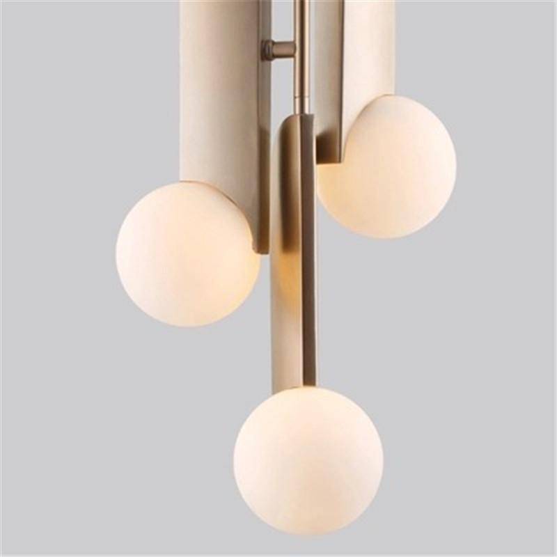 Suspension design LED doré "Brass Boules"