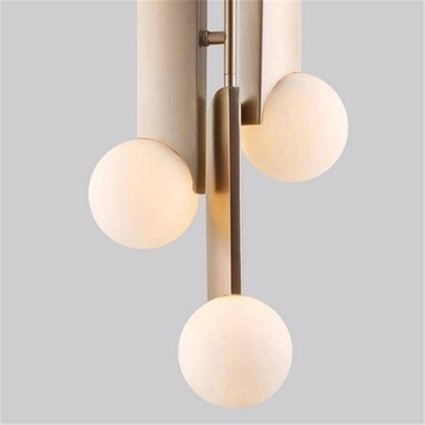 Suspension design LED doré "Brass Boules"