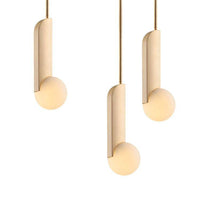 Suspension design LED doré "Brass Boules"