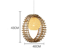 Suspension boule rail en bambou - Style Nordique