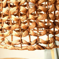 Suspension cylindrique en rotin naturel