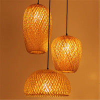 Suspension design en bambou Rattan