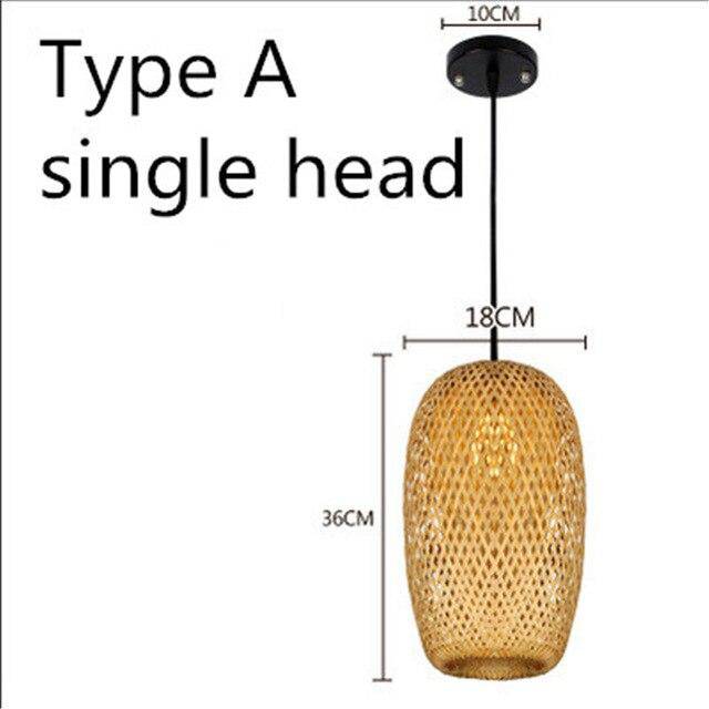 Suspension design en bambou Rattan