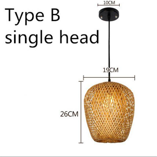 Suspension design en bambou Rattan