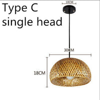 Suspension design en bambou Rattan