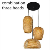 Suspension design en bambou Rattan