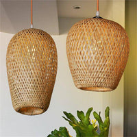 Suspension design en bambou Rattan
