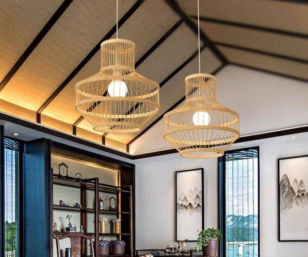 Suspension Geometric en bambou.