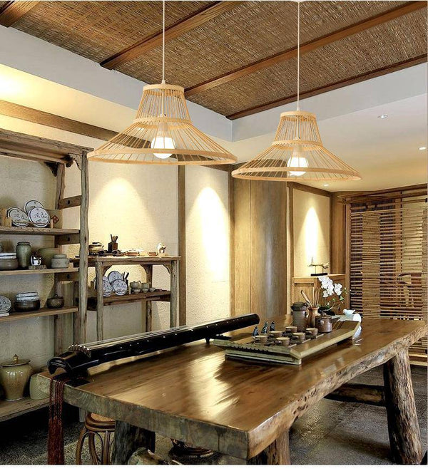 Suspension Geometric en bambou.
