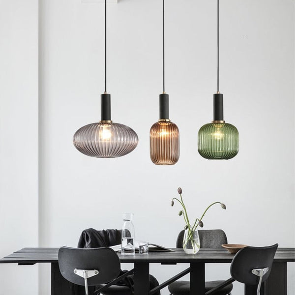 Suspension LED Design en Verre Belly