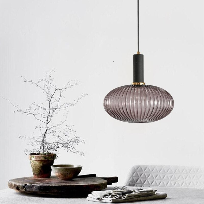 Suspension LED Design en Verre Belly