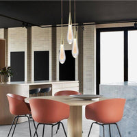 Suspension Luxury en verre cristal doré LED
