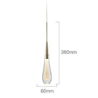 Suspension Luxury en verre cristal doré LED
