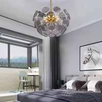 Lustre Nahia en verre motif dent de lion