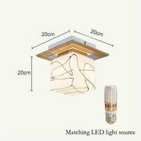 Plafonnier LED en bois - Style scandinave Square