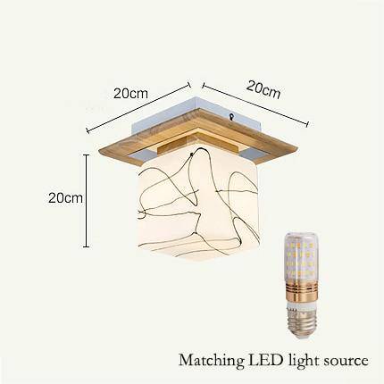 Plafonnier LED en bois - Style scandinave Square