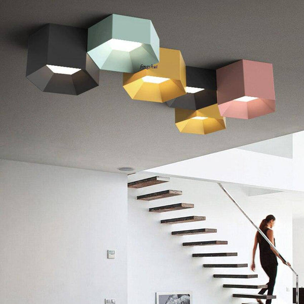 Plafonnier LED Géométrique Art Élégant