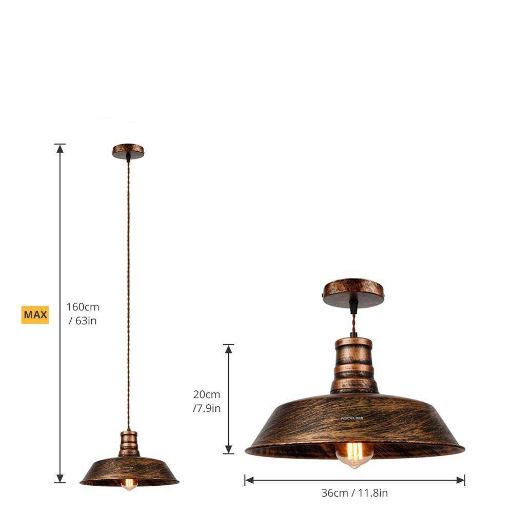 Suspension LED Industrielle Cuivrée
